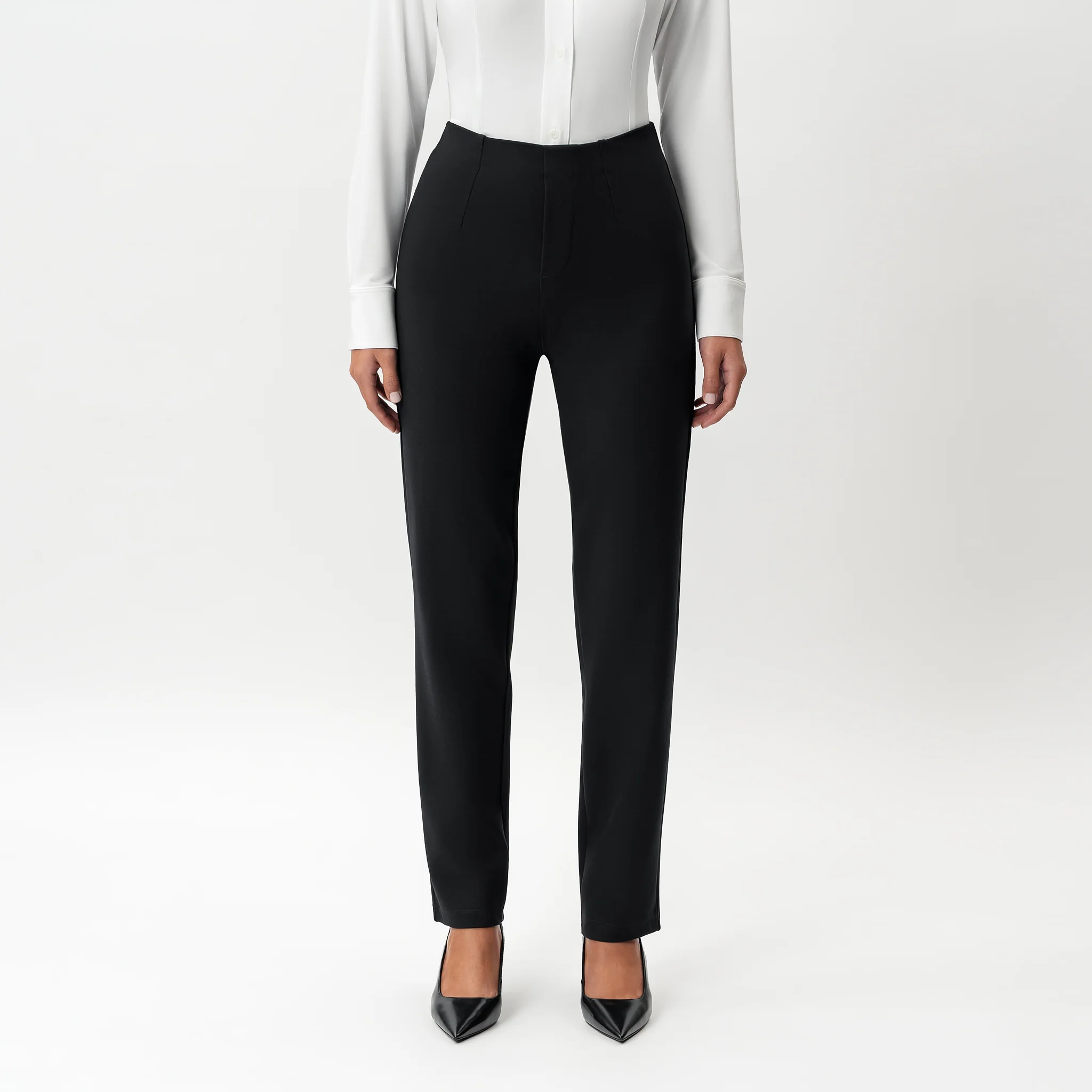 Tailored Ponte Straight Trouser